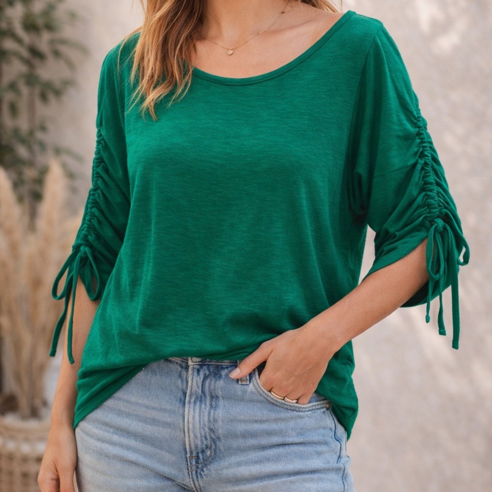 Chicos vibrant Green‎ Women's Top cotton small